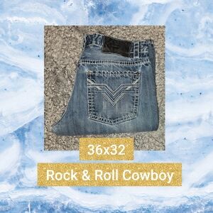 Rock & Roll Cowboy Denim with Leather Patch